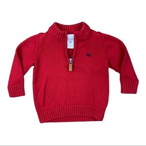 Carters boys red knit pullover sweater
